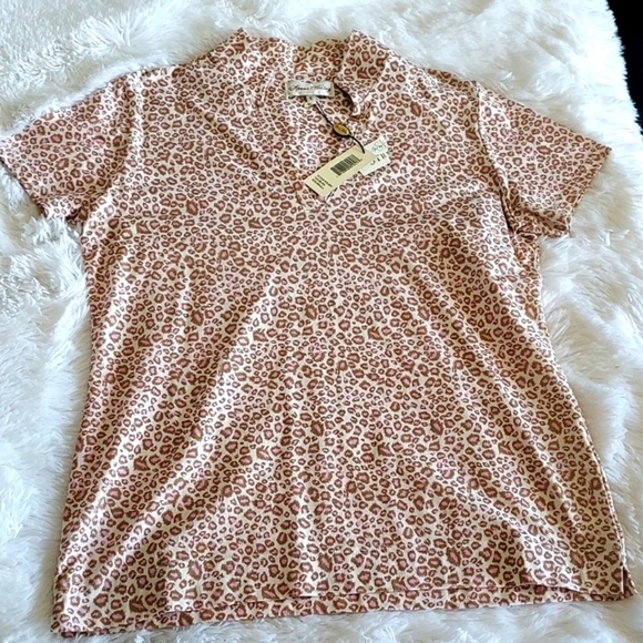Nwt Sport Haley Leopard print top pink/brown - Picture 1 of 4